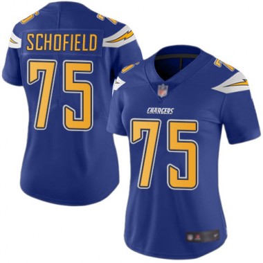 Los Angeles Chargers NFL Football Michael Schofield Electric Blue Jersey Women Limited #75 Rush Vapor Untouchable->youth nfl jersey->Youth Jersey